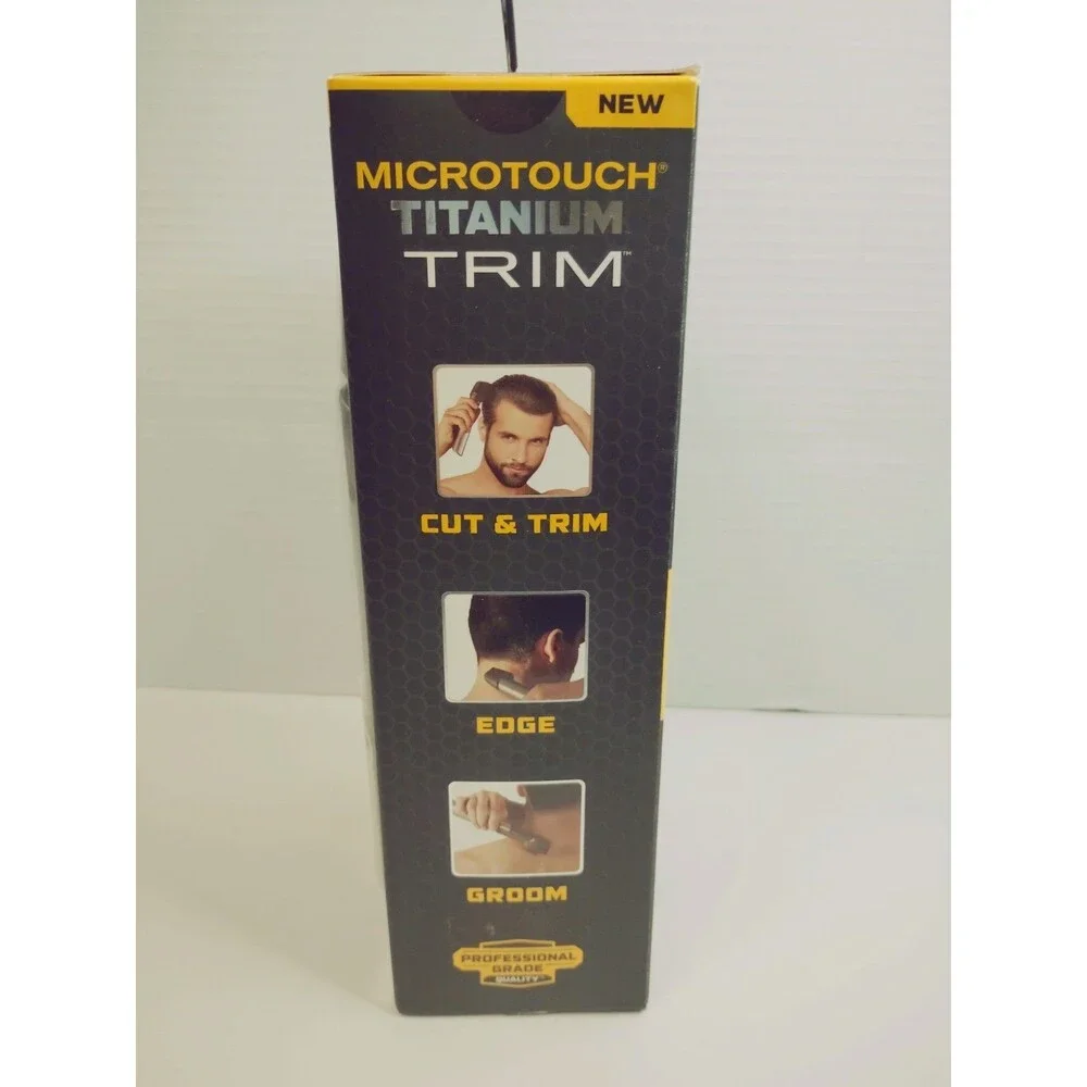 MicroTouch Titanium Trim Cordless Trimmer Hair & Body Built-In Light Men